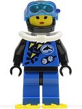 LEGO div002a Divers - Blue, Female, Yellow Flippers