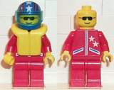 LEGO jstr001 Jacket 2 Stars Red - Red Legs, Blue Helmet 4 Stars & Stripes, Trans-Light Blue Visor, Life Jacket