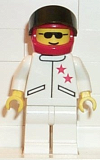 LEGO jstr009 Jacket 2 Stars White - White Legs, Red Helmet, Black Visor