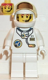 LEGO spp016 Space Port - Astronaut C1, White Legs, White Helmet, Gold Large Visor